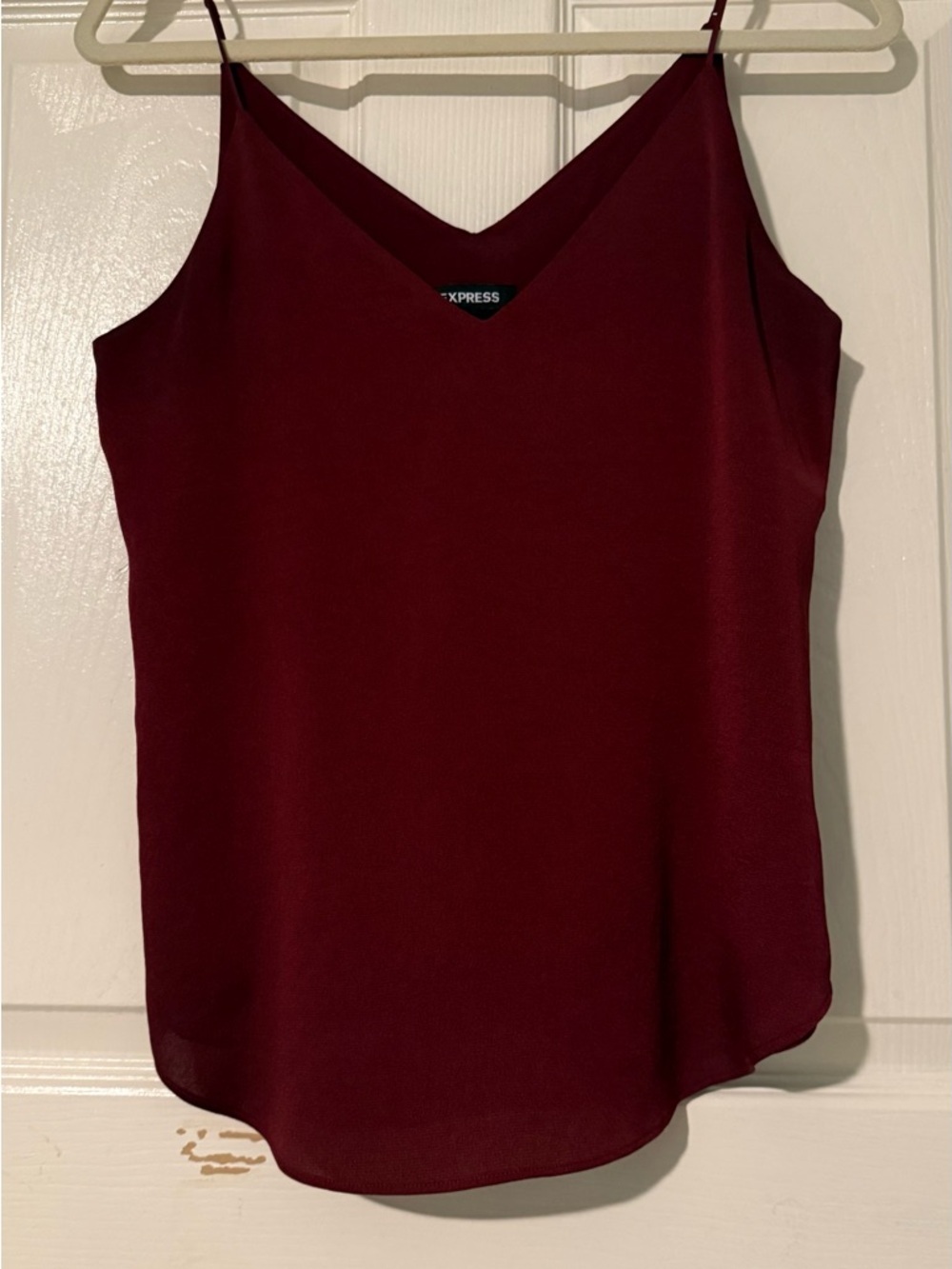 Express Burgundy V-Neck Spaghetti Strap Cami